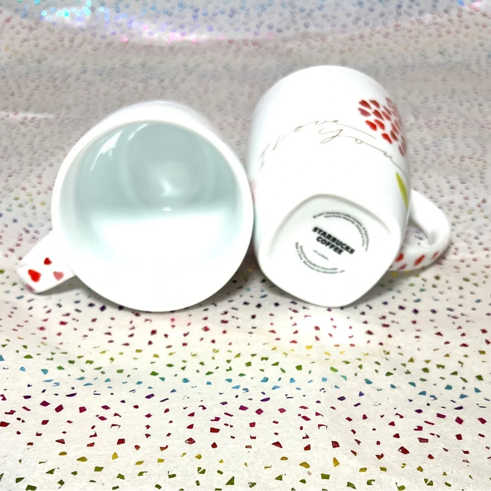Starbucks "I Love You" Script 12oz Coffee Mugs - 2 - Picture 3 of 3